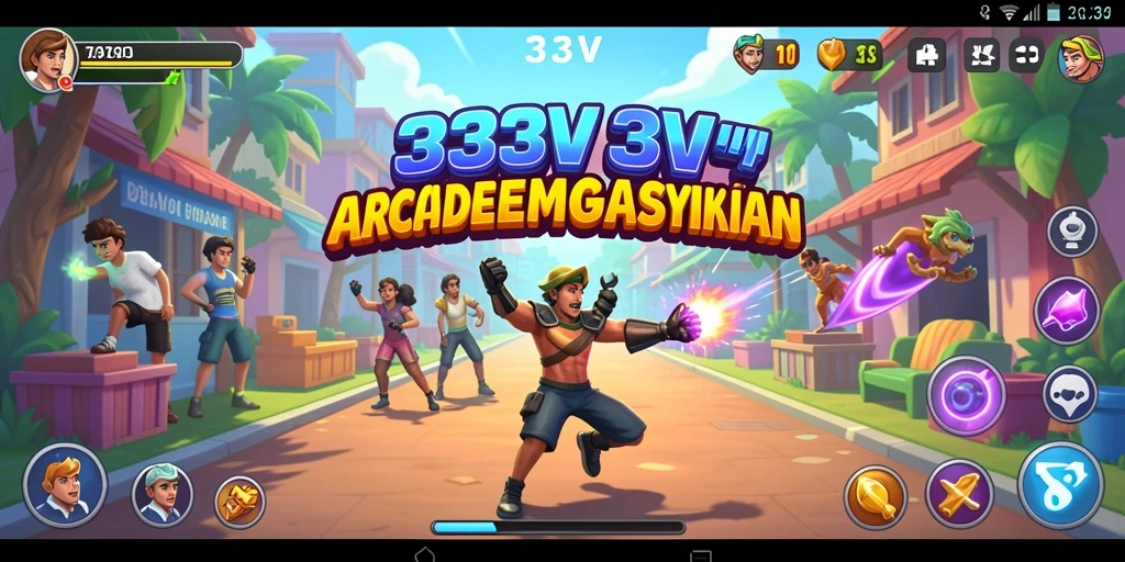 Screenshot gameplay menampilkan aksi seru dalam 333V.