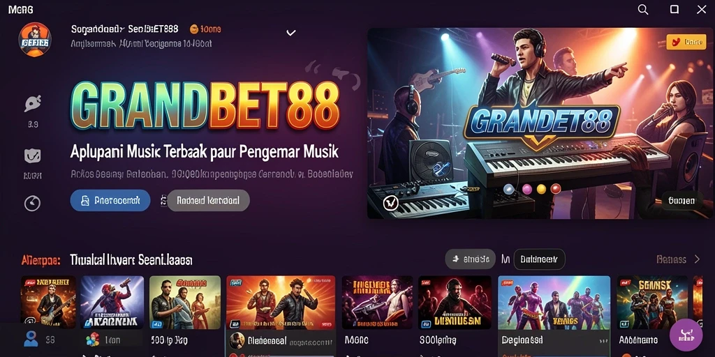 Tangkapan layar <strong>GRANDBET88</strong> menampilkan pengguna yang menikmati pengalaman musik interaktif.