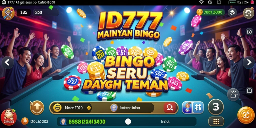 Screenshot gameplay ID777 menampilkan momen seru saat bermain Bingo.