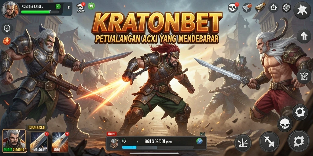 Tangkapan layar menampilkan aksi mendebarkan di KRATONBET.