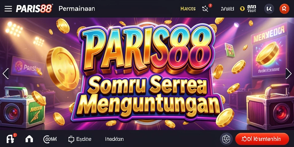 Tampilan gameplay slot menarik di PARIS88 dengan animasi menghibur.
