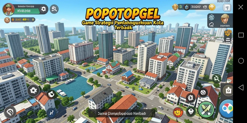 Tampilan gameplay POPOTOPGEL yang menakjubkan dan interaktif.