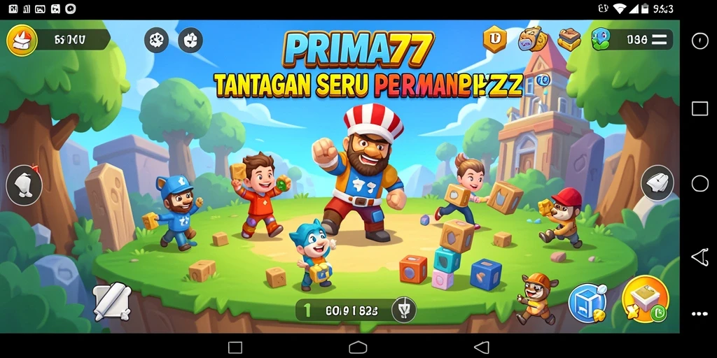 Tampilan menarik gameplay puzzle PRIMA77 yang menantang.